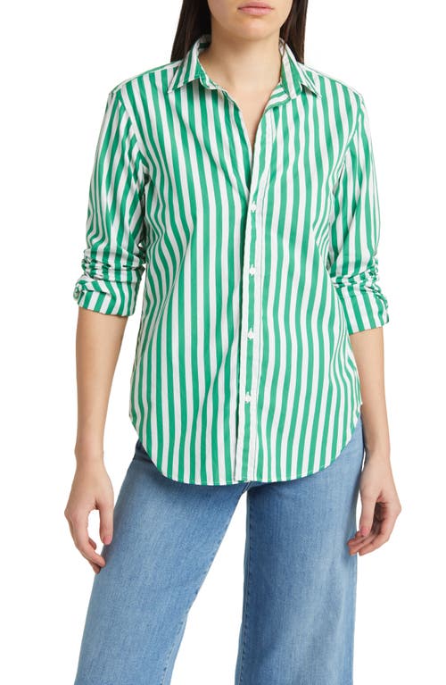 Frank Classic Button-Up Shirt in Wide Green