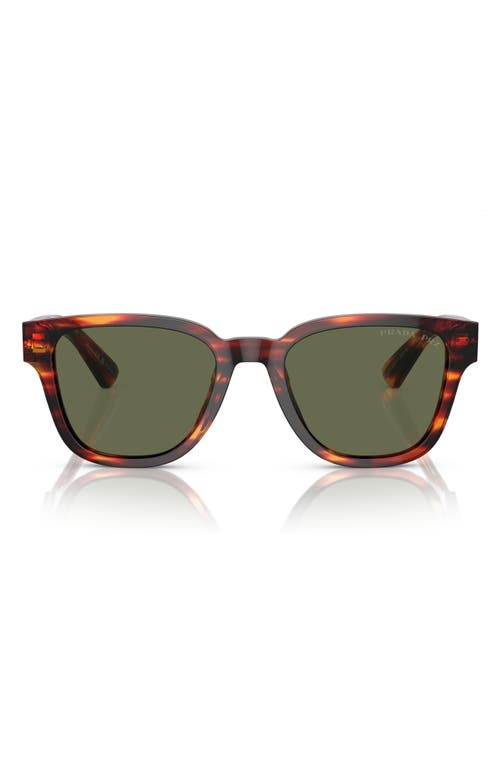 Prada 54mm Polarized Pillow Sunglasses In Havana Red