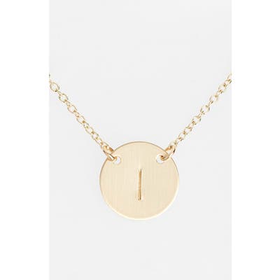 Nashelle 14K-Gold Fill Anchored Initial Disc Necklace