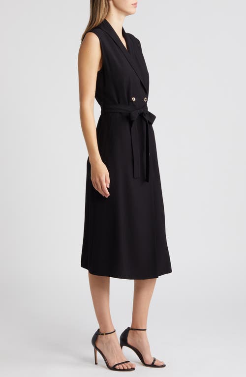 Maggy London Double Breasted Midi Blazer Dress In Black