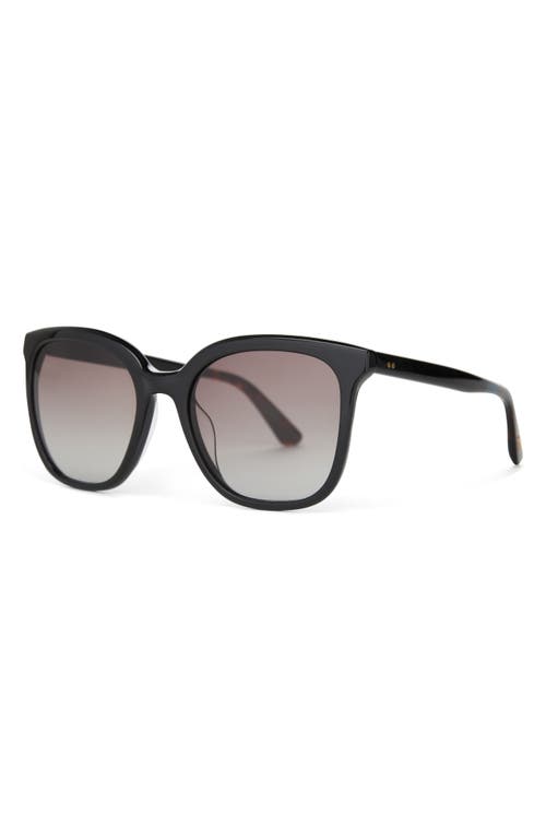 Toms Charmaine 54mm Square Sunglasses In Shiny Black/dark Grey