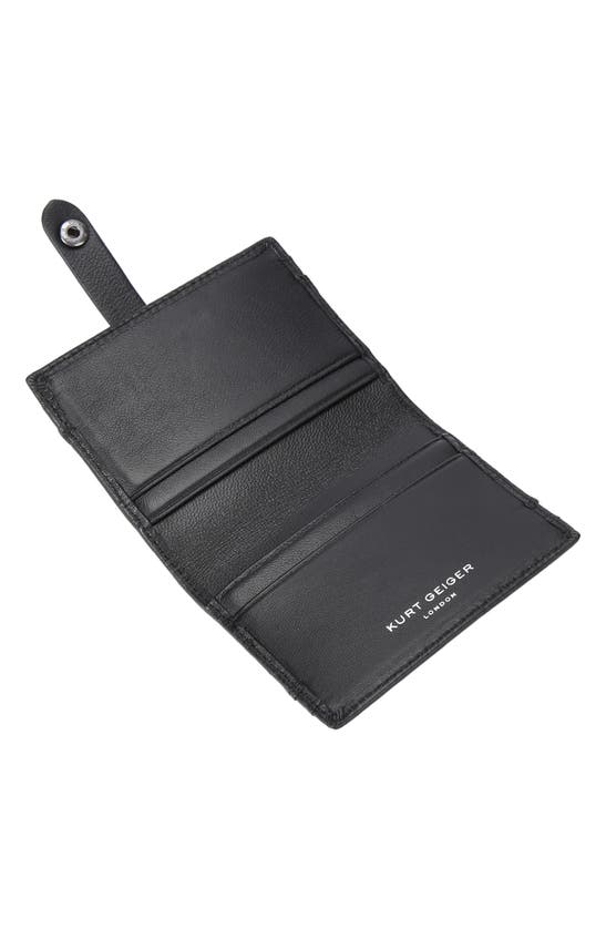 Shop Kurt Geiger Kensington Drench Quilted Leather Bifold Wallet In Black