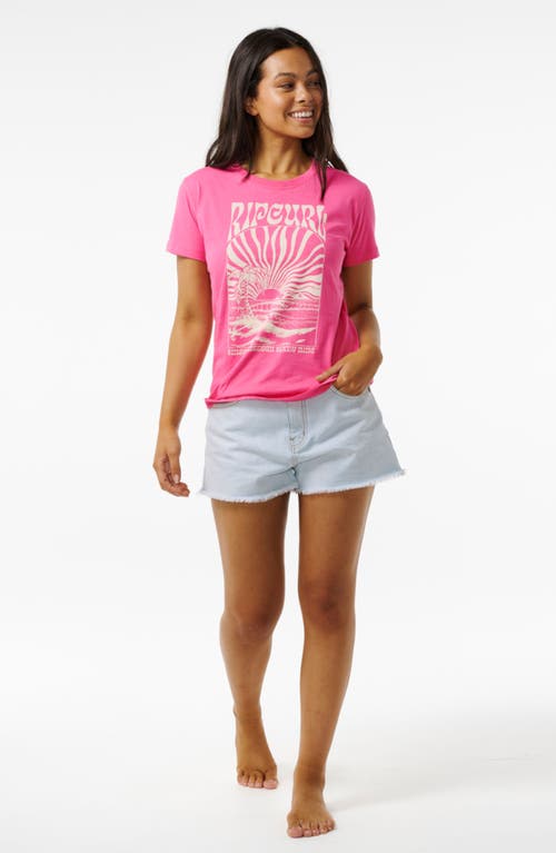 Shop Rip Curl Heatwave Graphic T-shirt In Hot Pink