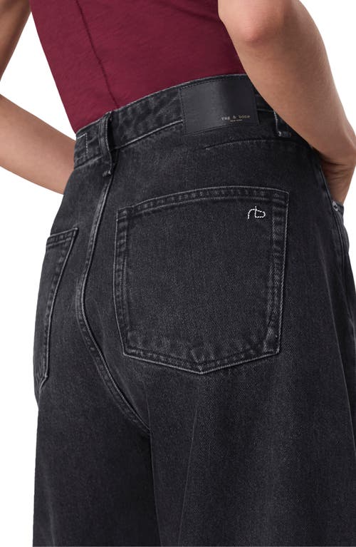 Shop Rag & Bone Charlie High Waist Barrel Jeans In Blackstn