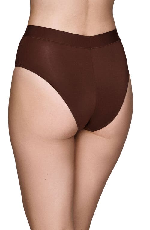 Shop Cuup The Highwaist High Cut Modal Briefs In Espresso