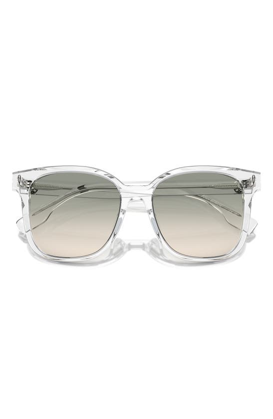 Shop Tory Burch 53mm Gradient Square Sunglasses In Clear