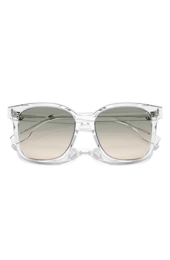 Tory Burch 53mm Gradient Square Sunglasses In Clear