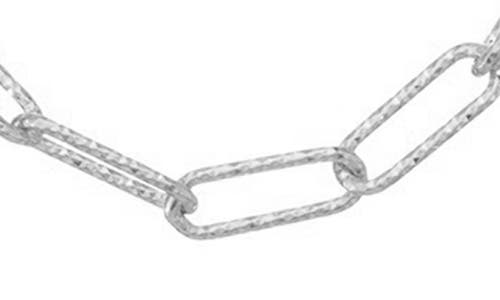 Fzn Sterling Silver Paperclip Chain Necklace In Silver