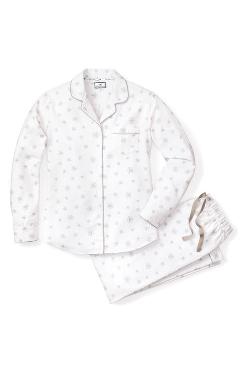 Petite Plume Winter Wonderland Cotton Pajama Set in White