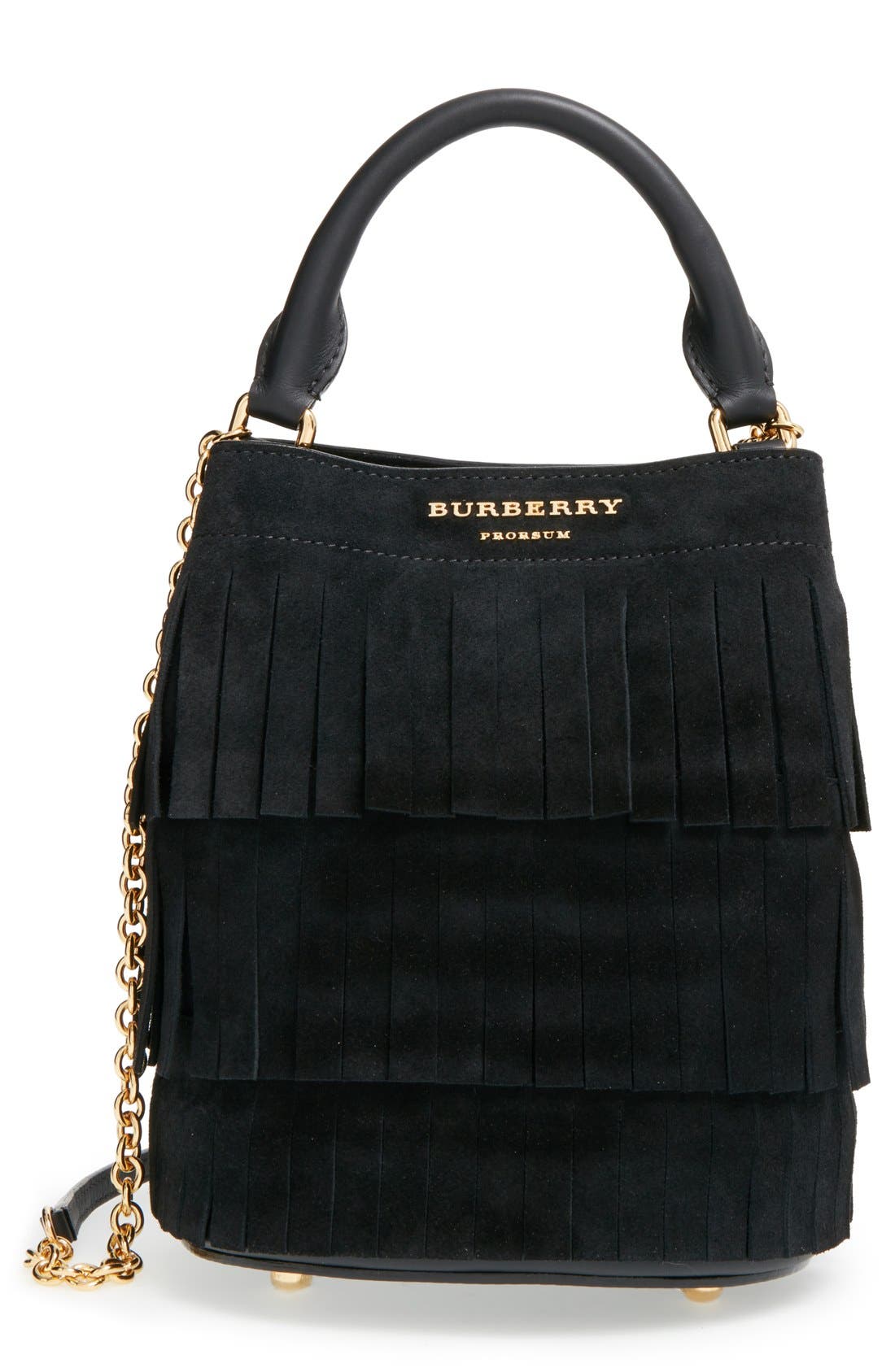 Burberry 'Mini' Fringe Bucket Bag 