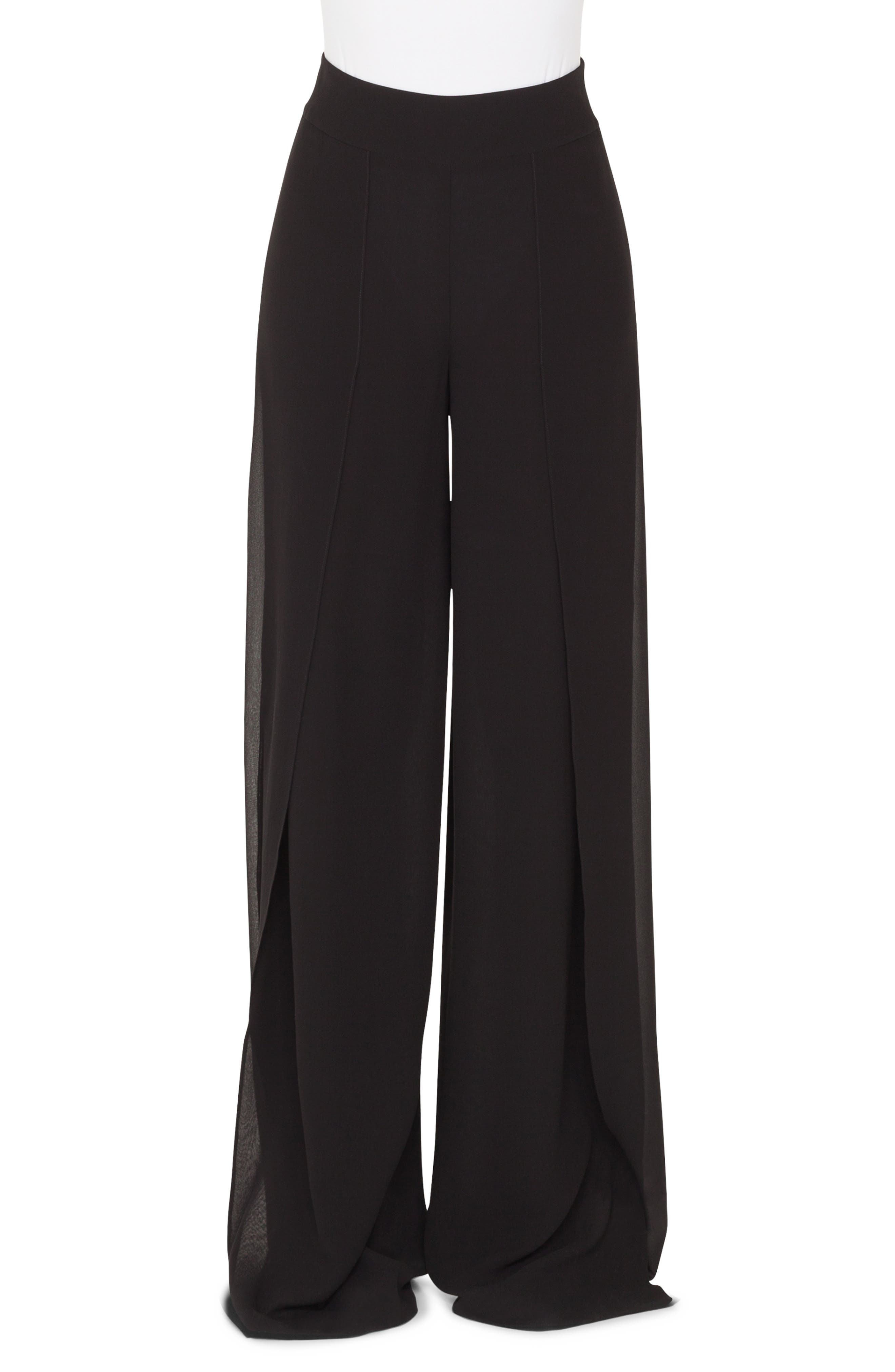 Akris Split Front Silk Palazzo Pants Nordstrom