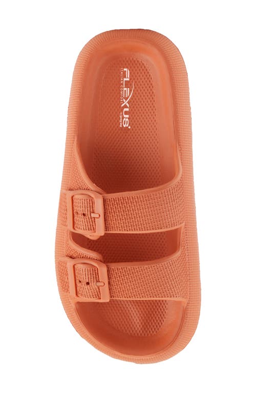 Flexus By Spring Step Bubbles Waterproof Slide Sandal In Orange