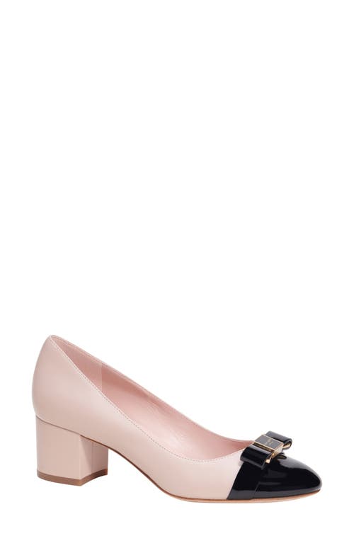 Shop Kate Spade New York Bowdie Cap Toe Pump In Black/pale Vellum
