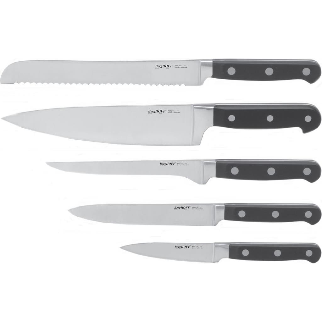 Berghoff International Contempo 5-piece German Steel Knife In Black