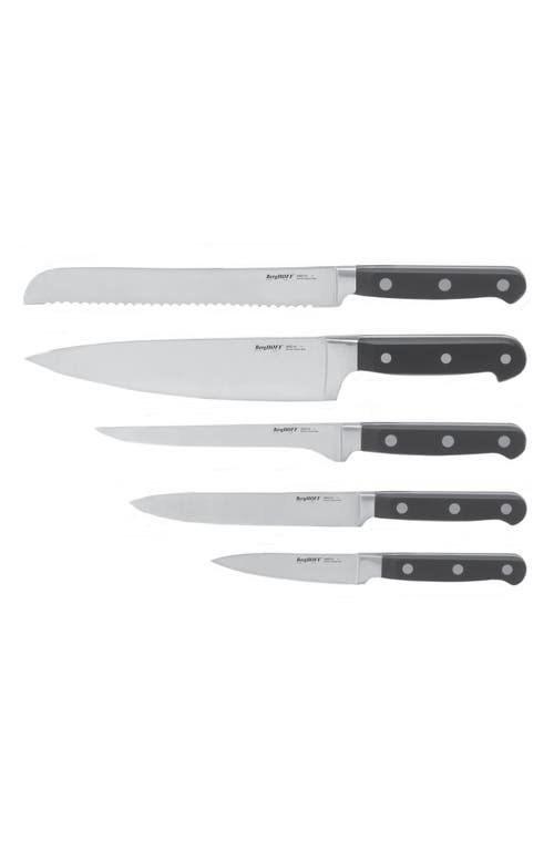 Shop Berghoff International Contempo 5-piece German Steel Knife In Black/silver