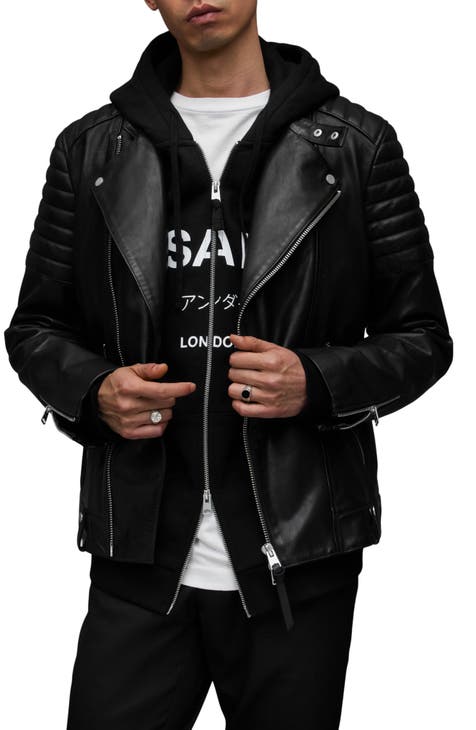Silas Lambskin Leather Biker Jacket