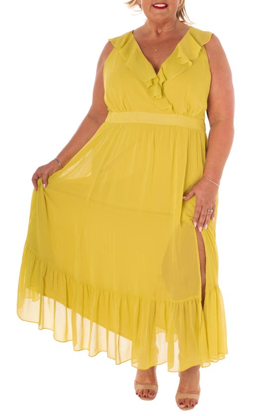 Taylor Dresses Tiered Chiffon Maxi Dress In Chartreuse | ModeSens Taylor Dresses Tiered Chiffon Maxi Dress In Chartreuse | ModeSens