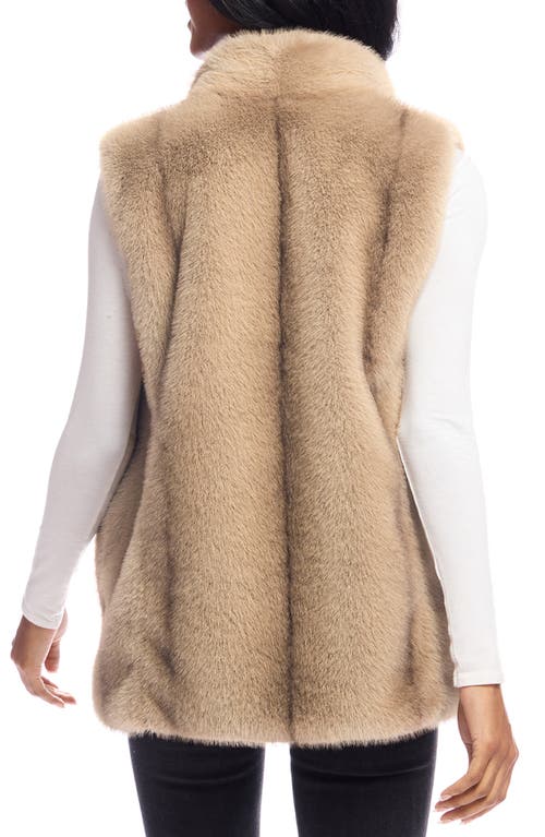 Donna Salyers Fabulous-furs Donna Salyers Fabulous Furs Signature Series Hook Faux Fur Vest In Vintage Mink