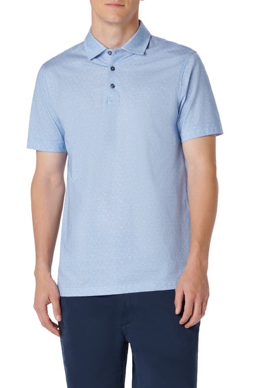 Bugatchi Victor OoohCotton Abstract Floral Polo Air Blue at Nordstrom,