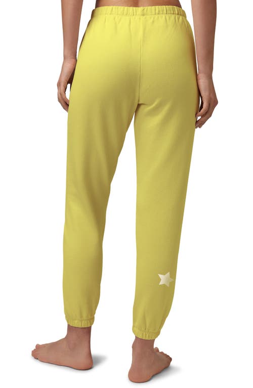 Spiritual Gangster Star Malibu Cotton Sweatpants In Chartreuse