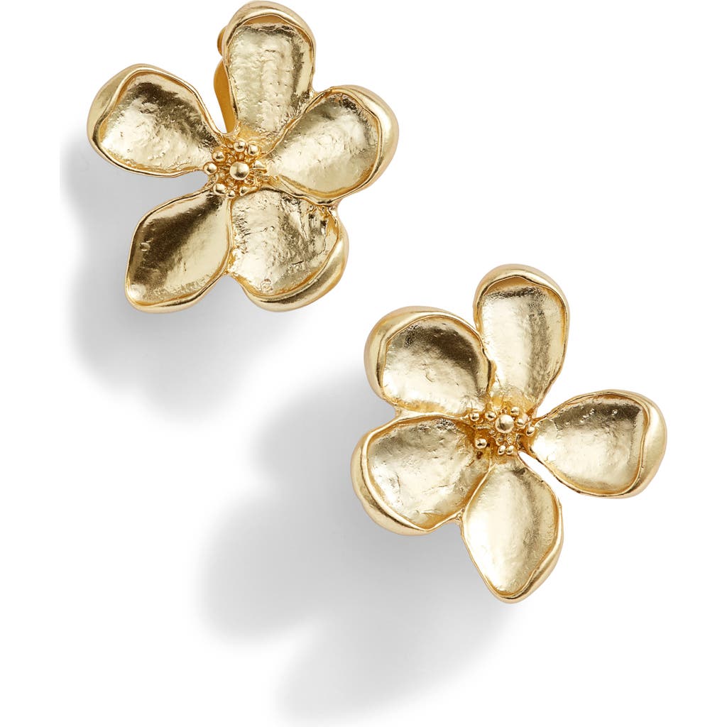 Karine Sultan Flower Clip-on Earrings In Gold