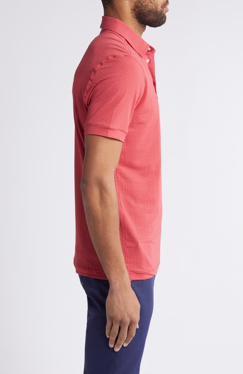Mizzen + Main Mizzen+main Copa Pinstripe Performance Polo In Red Clay Solid
