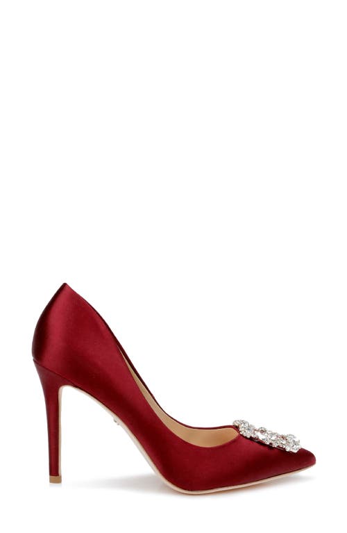 Shop Badgley Mischka Collection Cher Crystal Embellished Pump In Chianti