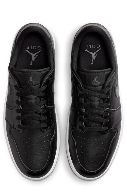 Shop Jordan Air  1 Low Waterproof Golf Shoe In Black/anthracite/brown