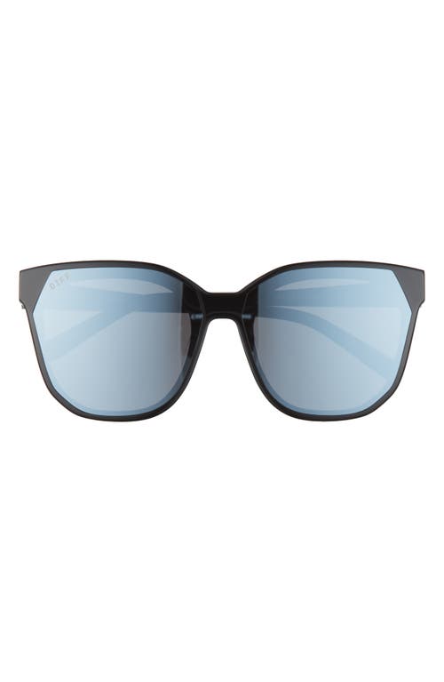 DIFF Gia 62mm Oversize Cat Eye Sunglasses in Black
