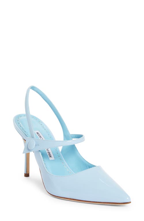 Manolo Blahnik Didion Pointed Toe Slingback Pump in Light Blue at Nordstrom, Size 8.5Us