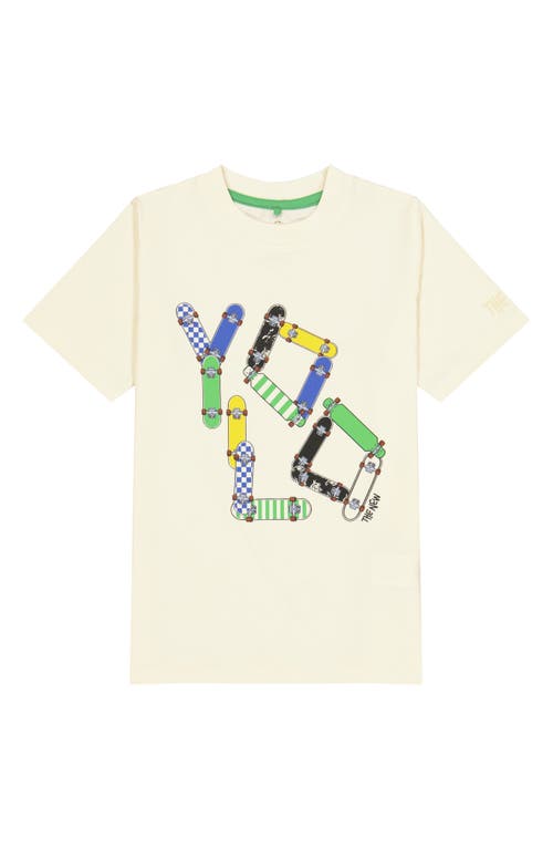 THE NEW Kids' James Organic Cotton Graphic T-Shirt Off White at Nordstrom, Y