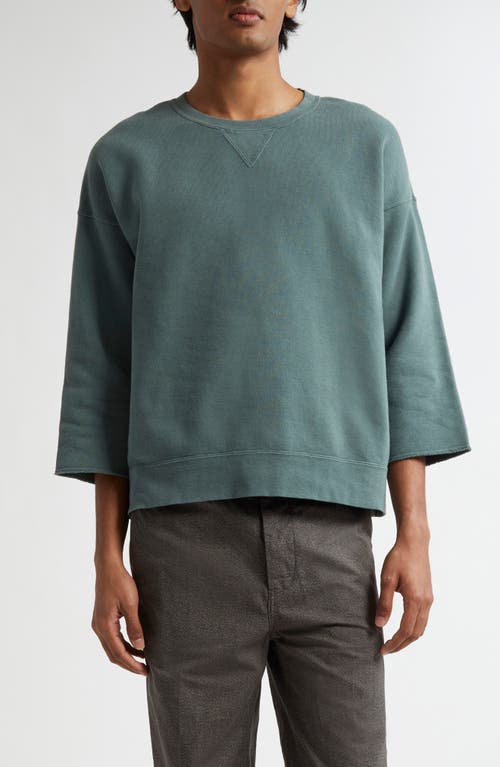 VISVIM Jumbo French Terry Sweatshirt in Green 