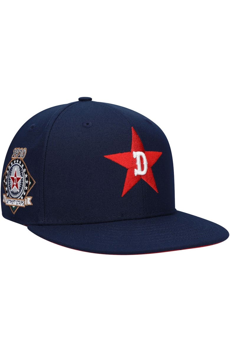 RINGS AND CRWNS Men's Rings & Crwns Navy Detroit Stars Team Fitted Hat ...