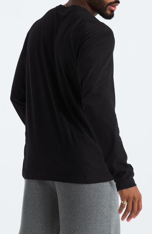 Shop The North Face Evolution Long Sleeve Cotton T-shirt In Tnf Black