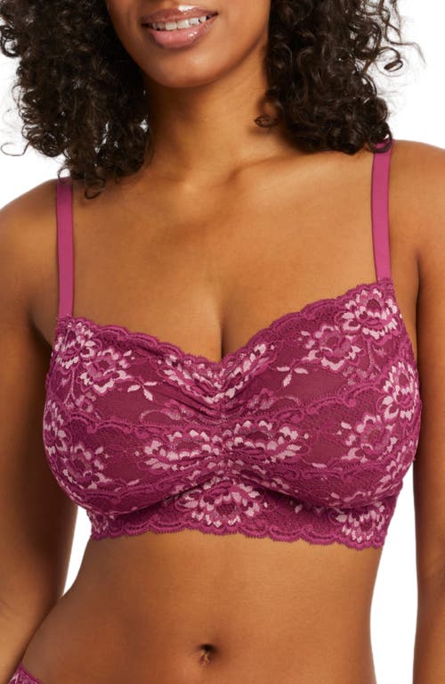 Montelle Intimates Lace Bralette In Cranberry/rose