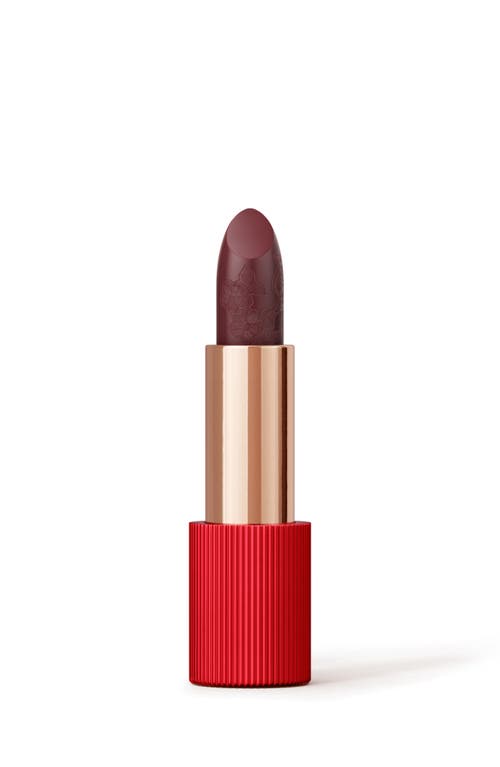 Refillable Matte Silk Lipstick in Plum Red