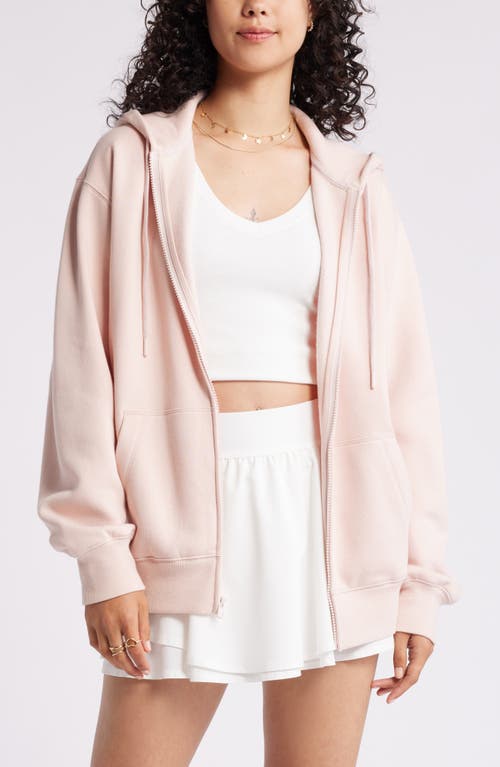 Shop Bp. Oversize Zip Fleece Hoodie In Pink Sepia