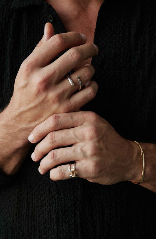 Kloto Curve Bypass Ring In Silver