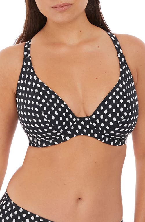 Fantasie Santa Monica Underwire Plunge Bikini Top in Black & White