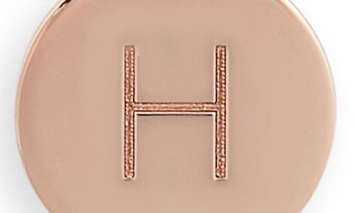 Meshmerise Initial Disc Charm Bracelet In Rose-h