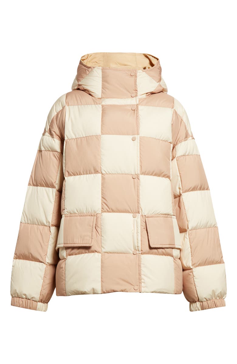 Stand Studio Darla Checkered Hooded Down Puffer Jacket | Nordstrom