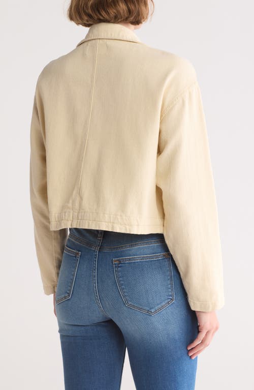 Vigoss Crop Cargo Jacket In Ecru