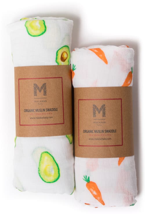 Malabar Baby 2-Pack Organic Muslin Swaddles in First Foods at Nordstrom