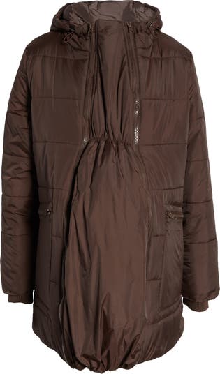 Modern eternity 3 in 1 belted 2024 maternity puffer coat