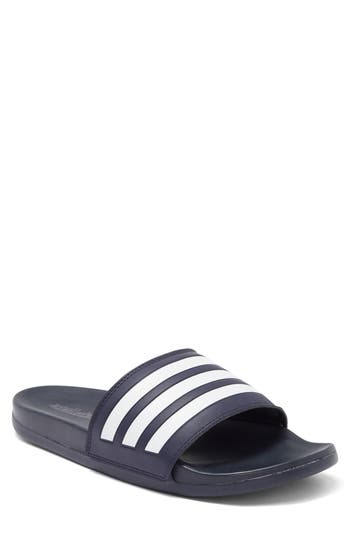 Shop Adidas Originals Adidas Gender Inclusive Adilette Comfort Sport Slide Sandal In Blue/white