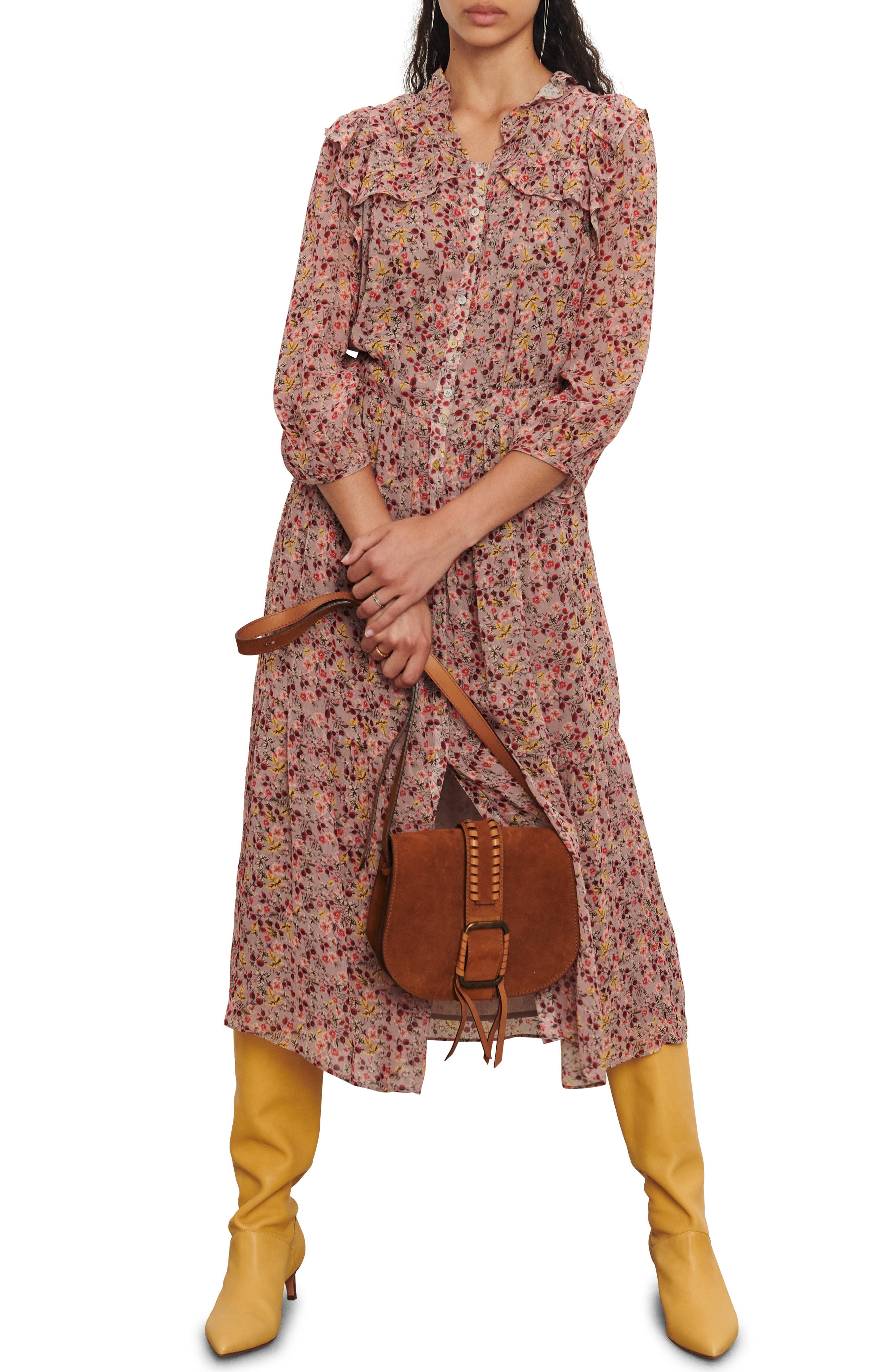 Ba Sh Maggy Floral Button Front Dress Nordstrom