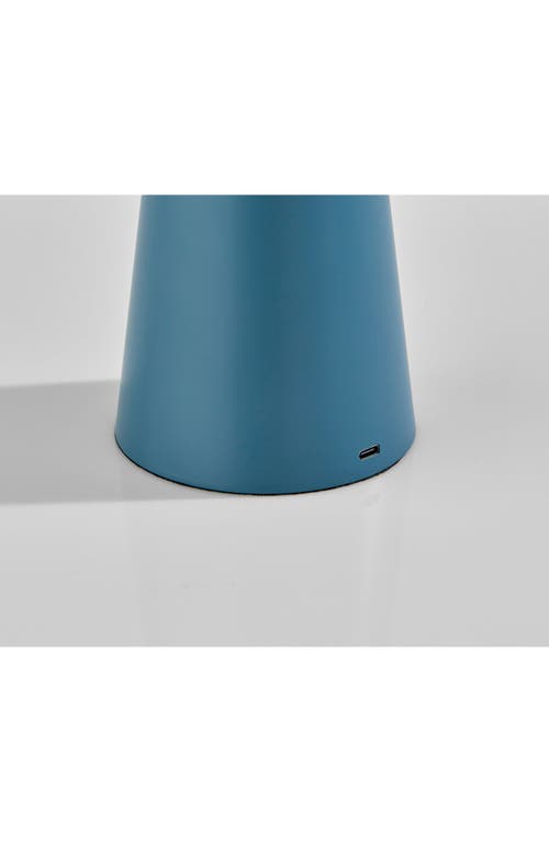 Adesso Lighting Jacky Cordless Led Table Lamp In Dusty Blue