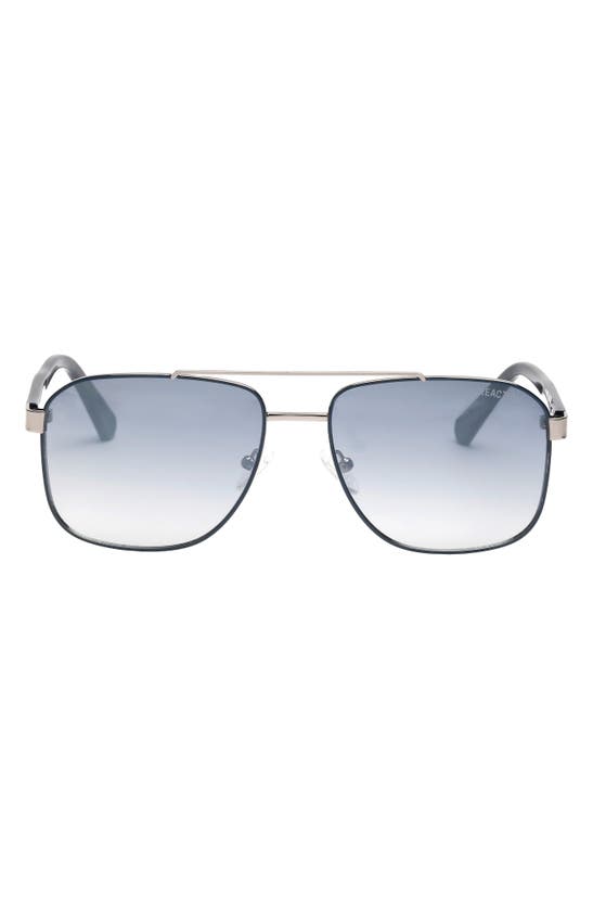 Shop Kenneth Cole 59mm Pilot Sunglasses In Shiny Gunmetal / Smoke