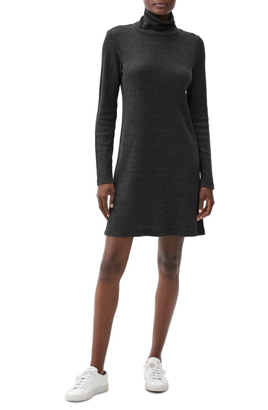 Click to view more detailed imagery on our partner's website Michael Stars Jules Slouch Long Sleeve Turtleneck Dress In Charcoal