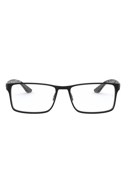 Ray-Ban 55mm Square Optical Glasses in Black at Nordstrom